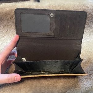 Montana West Faux Leather Camel & Brown Wallet